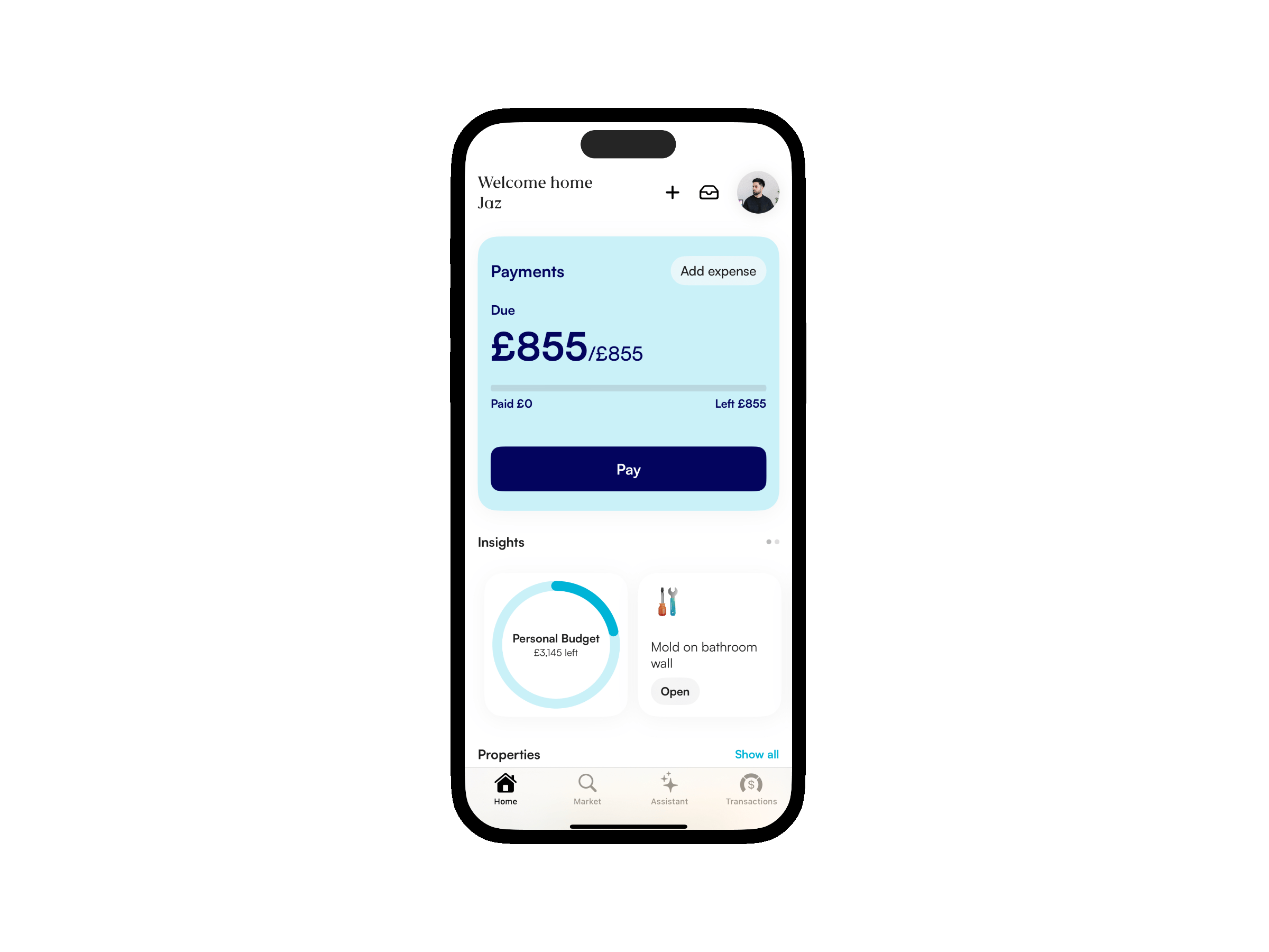 Houseshare app demonstration showing mobile and desktop interfaces